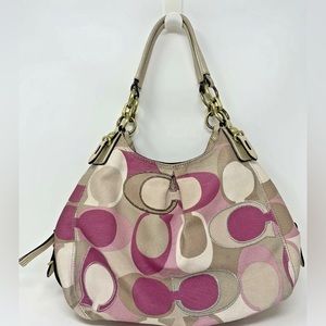 Coach Maggie Mia Scarf Print Scarf Print Embroidered Shoulder bag 16335